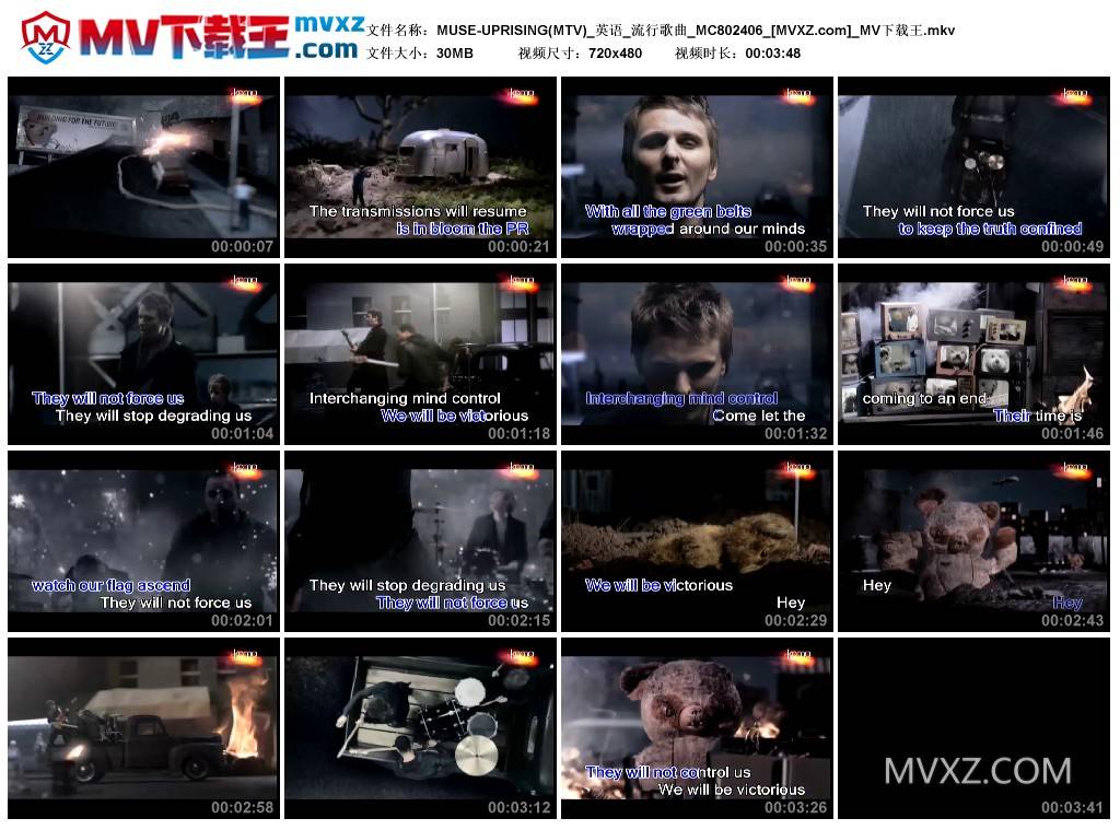 MUSE-UPRISING(MTV)_英语_流行歌曲_MC802406